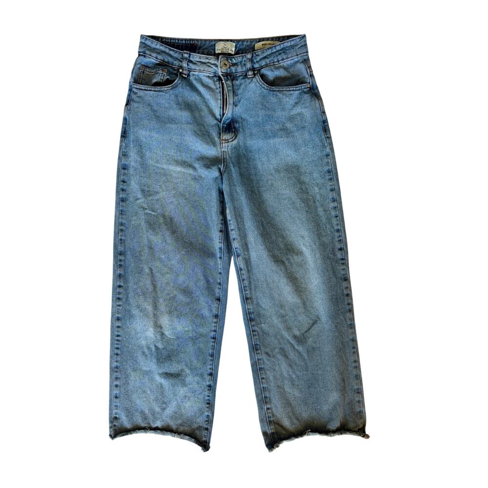 Cotton On low rise super baggy Wide Leg Jeans Light Wash Denim Blue Size 6